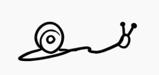 a hand-drawn snail